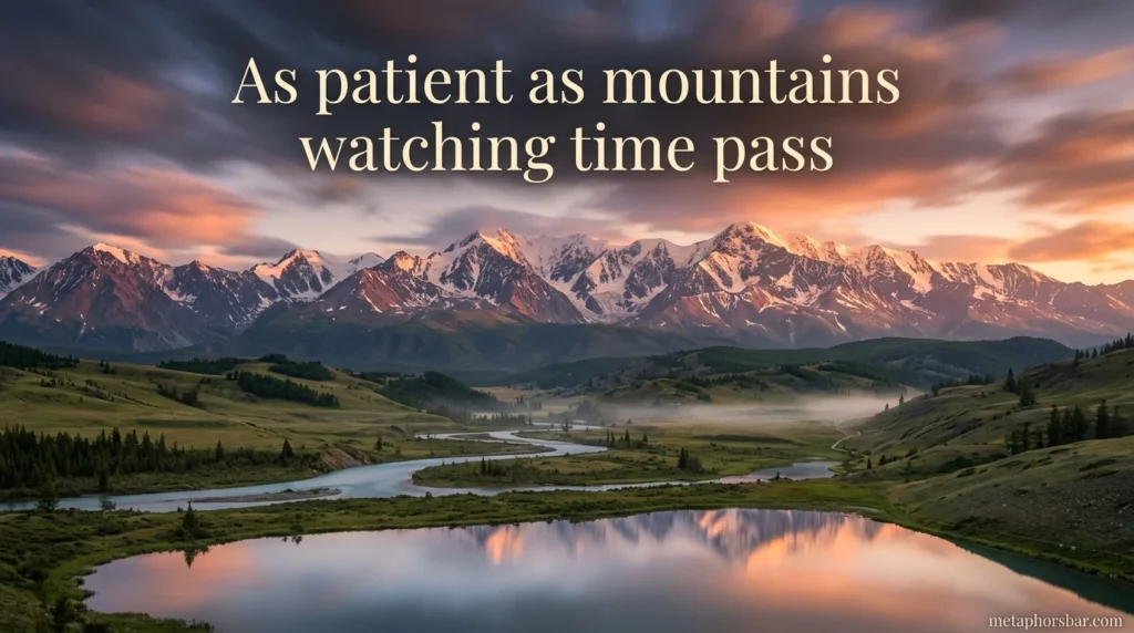As patient as mountains watching time pass