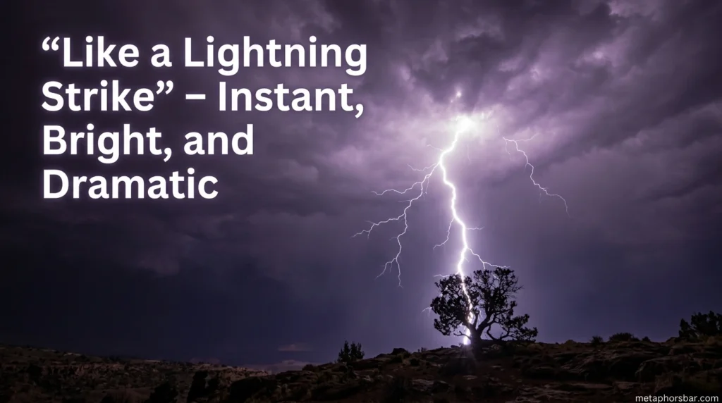 “Like a Lightning Strike” – Instant, Bright, and Dramatic