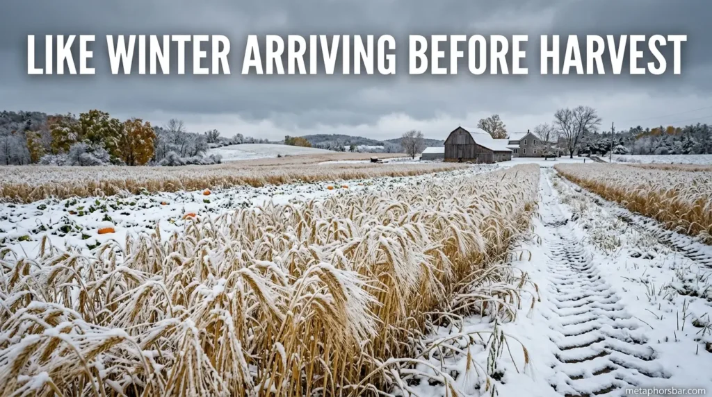 Like Winter Arriving Before Harvest