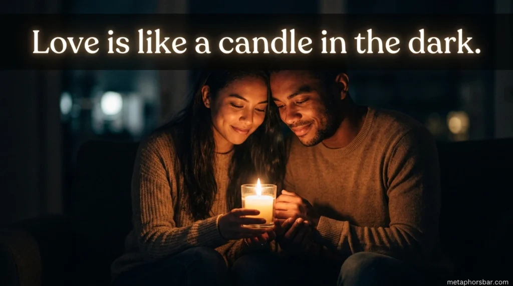 Love is like a candle in the dark.