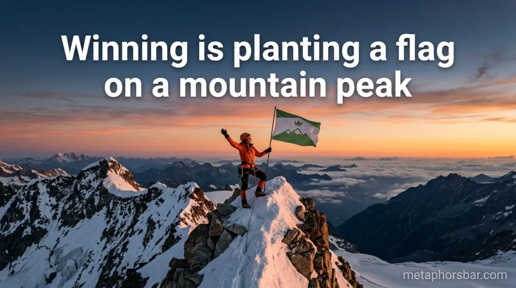 “Winning is planting a flag on a mountain peak”