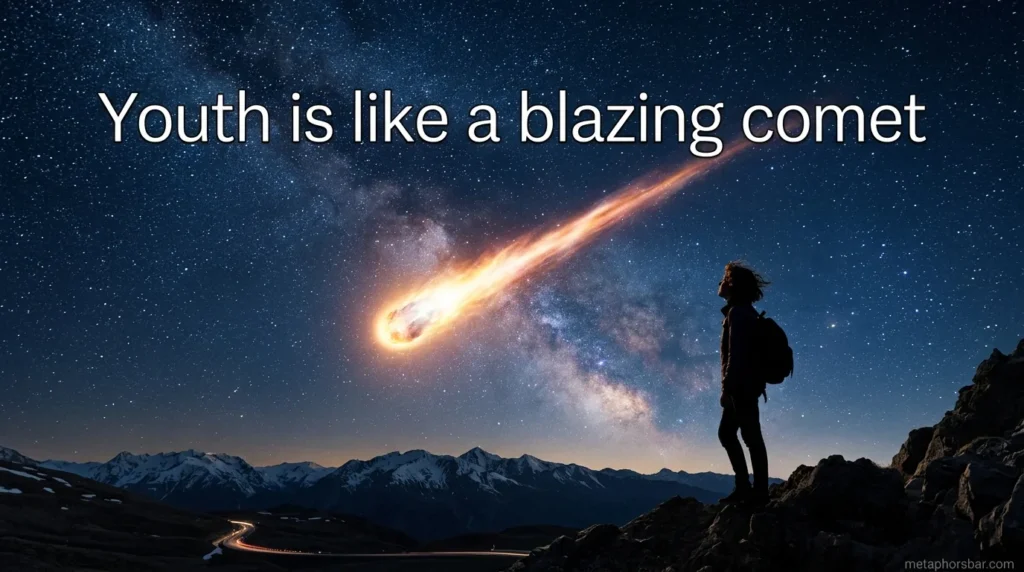 Youth is like a blazing comet