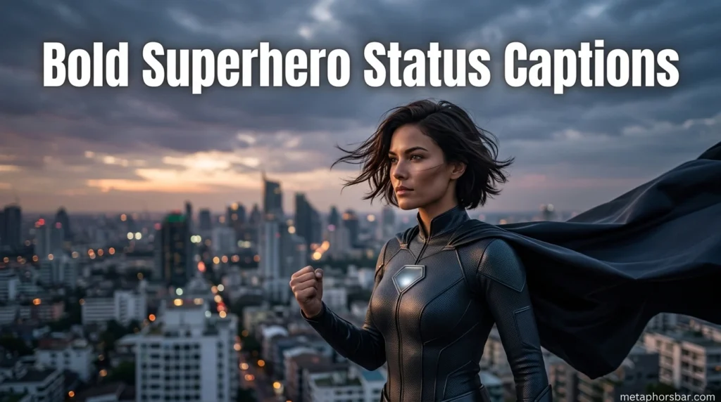 Bold Superhero Status Captions