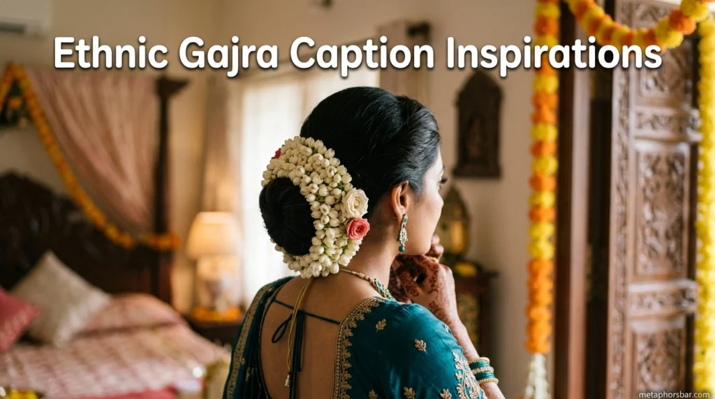 Ethnic Gajra Caption Inspirations