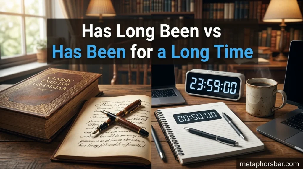 Has Long Been vs Has Been for a Long Time