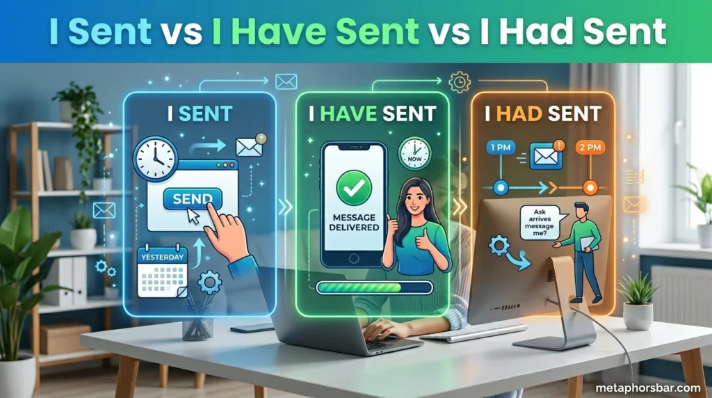 I Sent vs I Have Sent vs I Had Sent