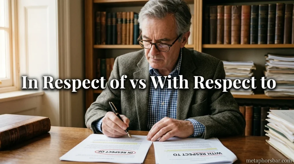 In Respect of vs With Respect to
