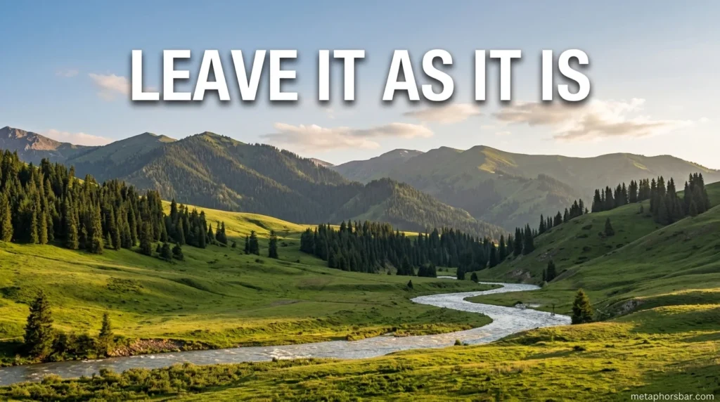 Leave It as It Is