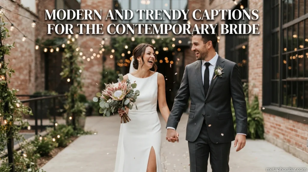 Modern and Trendy Captions for the Contemporary Bride
