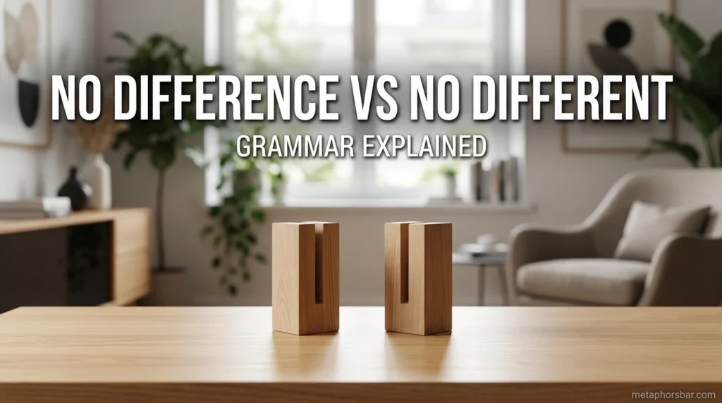 No Difference vs No Different