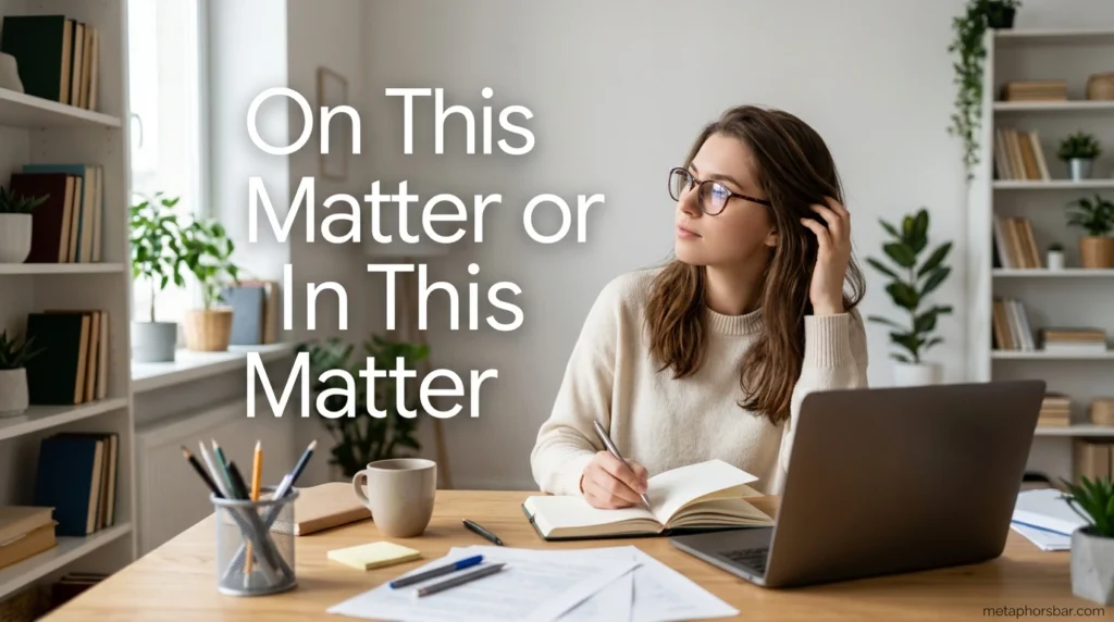 On This Matter or In This Matter