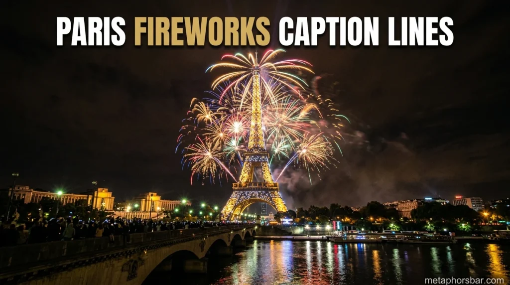Paris Fireworks Caption Lines