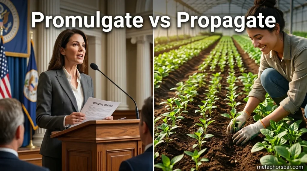 Promulgate vs Propagate