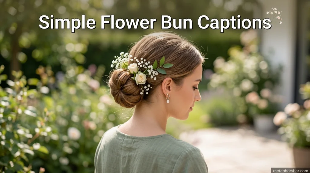 Simple Flower Bun Captions
