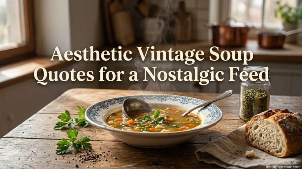 Aesthetic Vintage Soup Quotes for a Nostalgic Feed