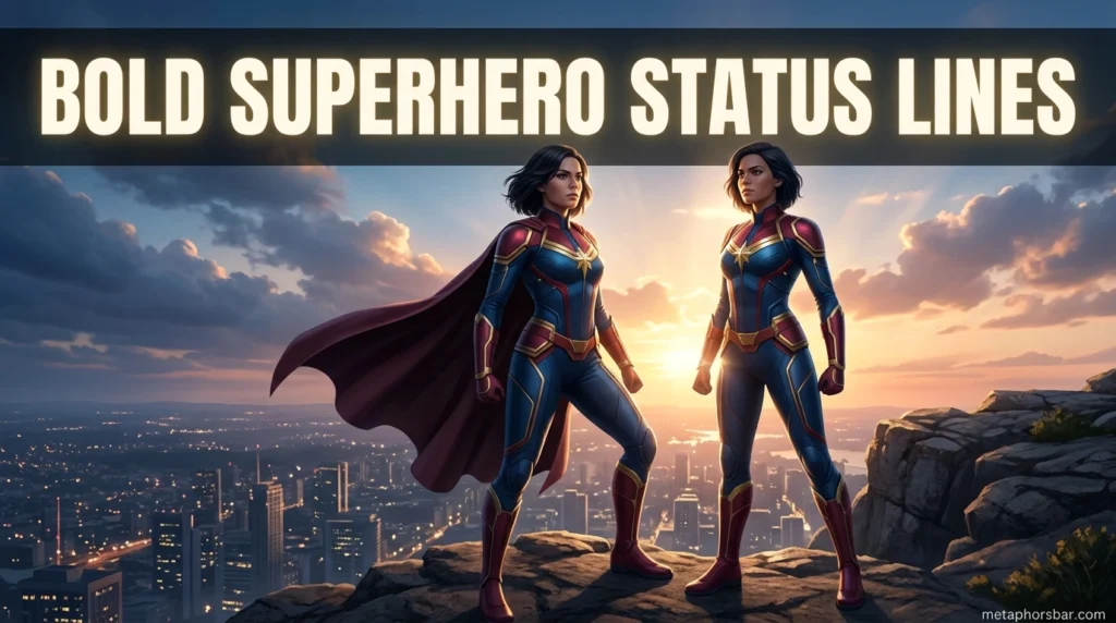 Bold Superhero Status Lines