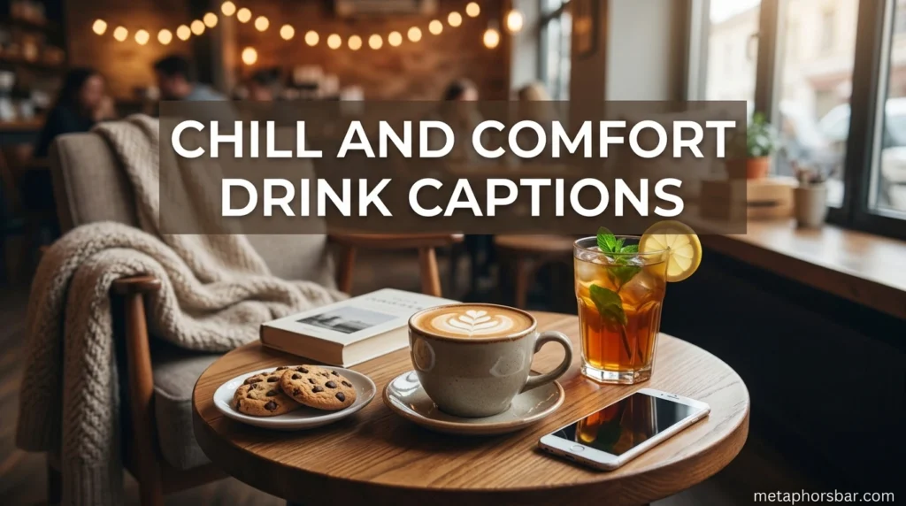 Chill And Comfort Drink Captions