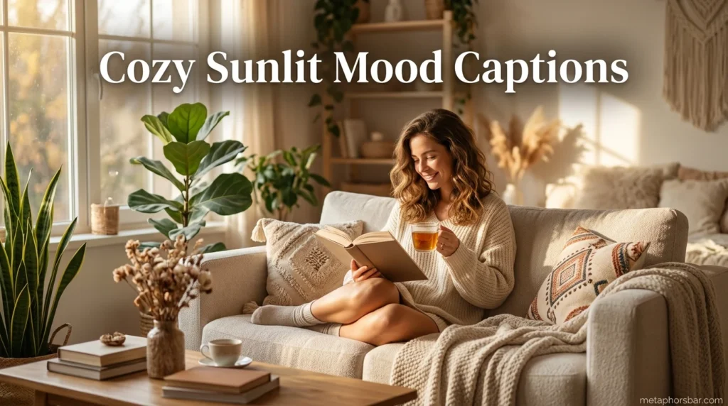 Cozy Sunlit Mood Captions