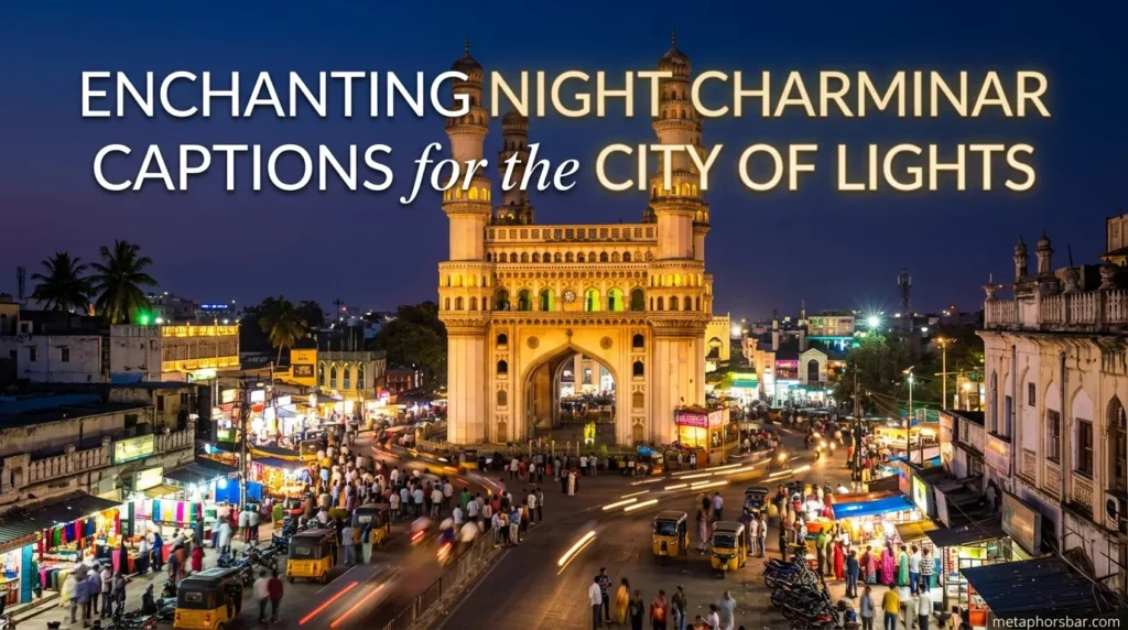 Enchanting Night Charminar Captions for the City of Lights