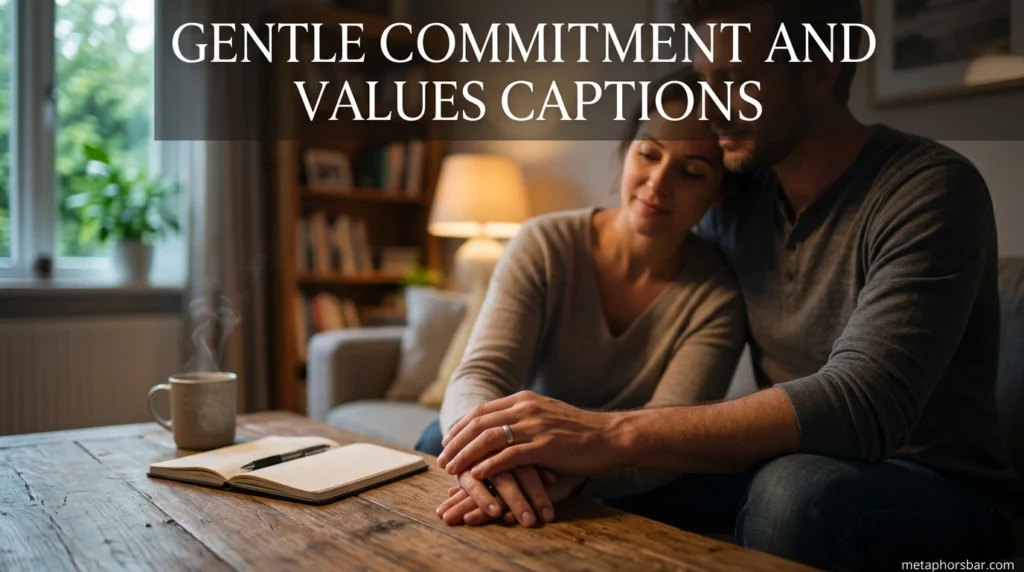 Gentle Commitment and Values Captions