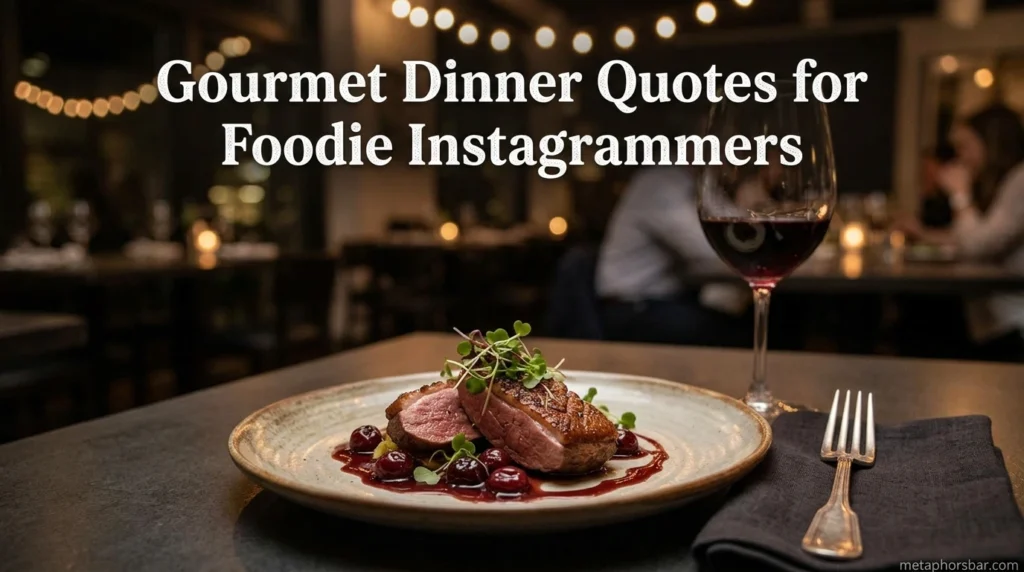 Gourmet Dinner Quotes for Foodie Instagrammers