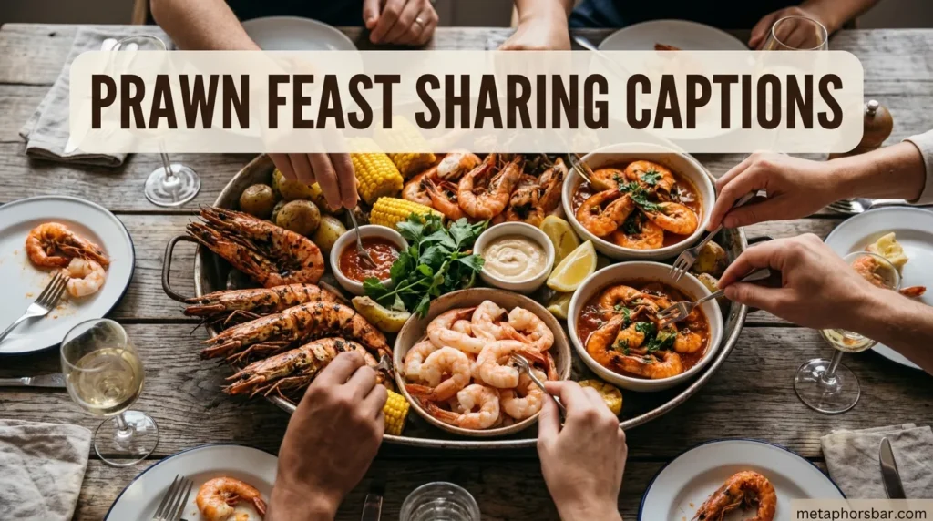 Prawn Feast Sharing Captions