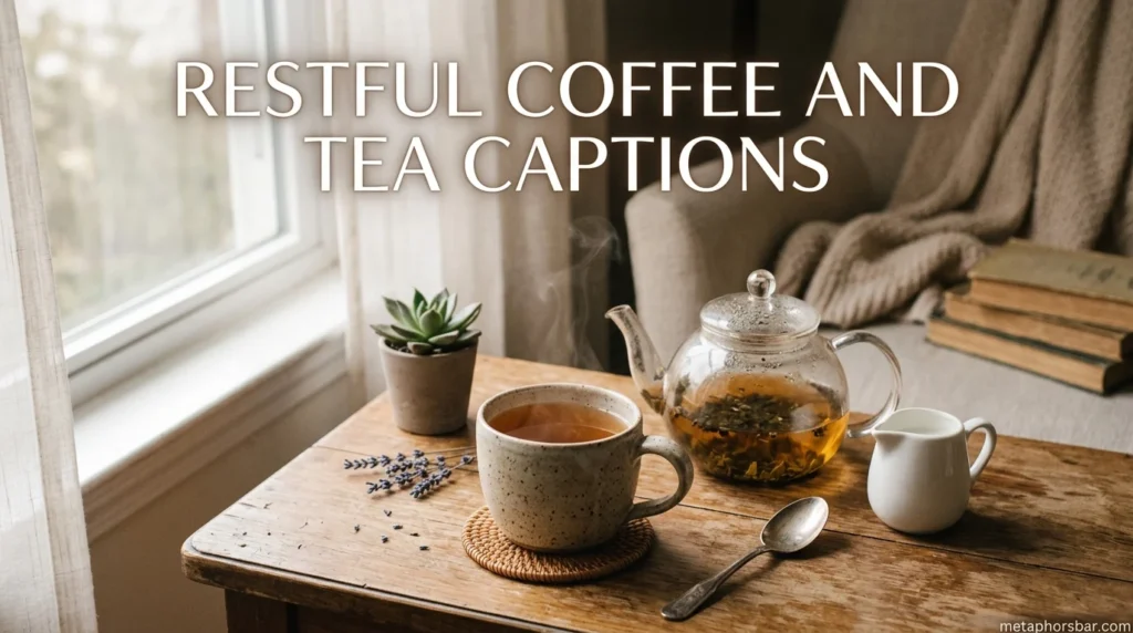 Restful Coffee and Tea Captions