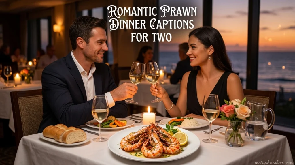 Romantic Prawn Dinner Captions for Two