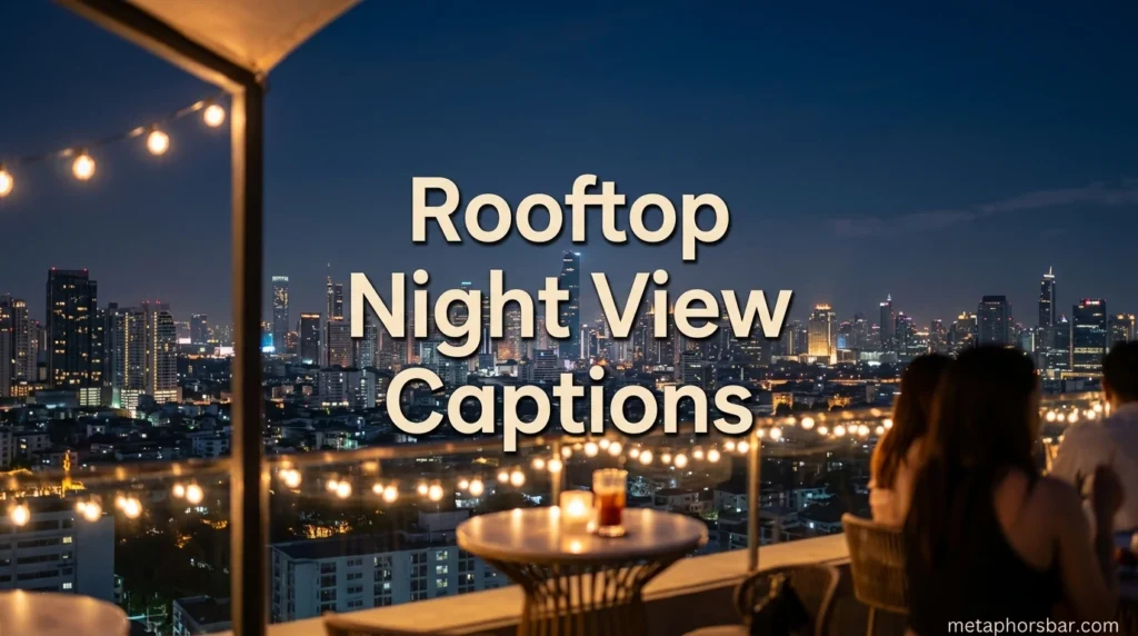 Rooftop Night View Captions