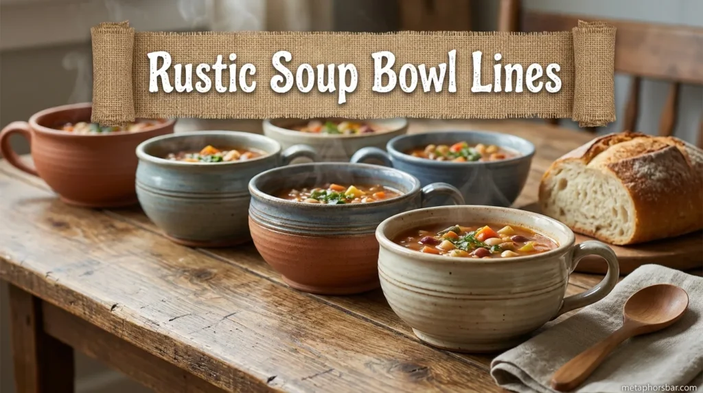 Rustic Soup Bowl Lines