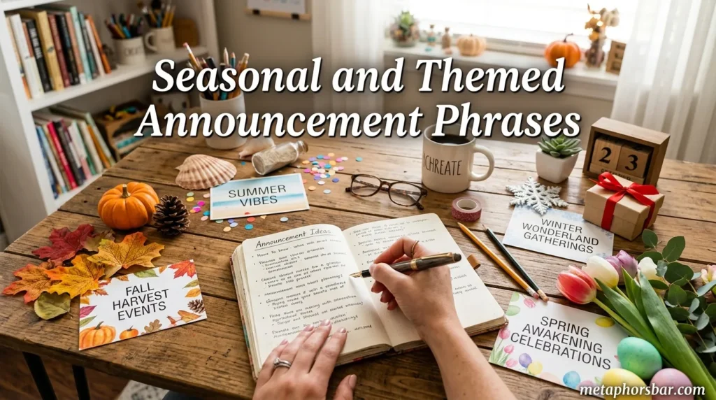 Seasonal and Themed Announcement Phrases
