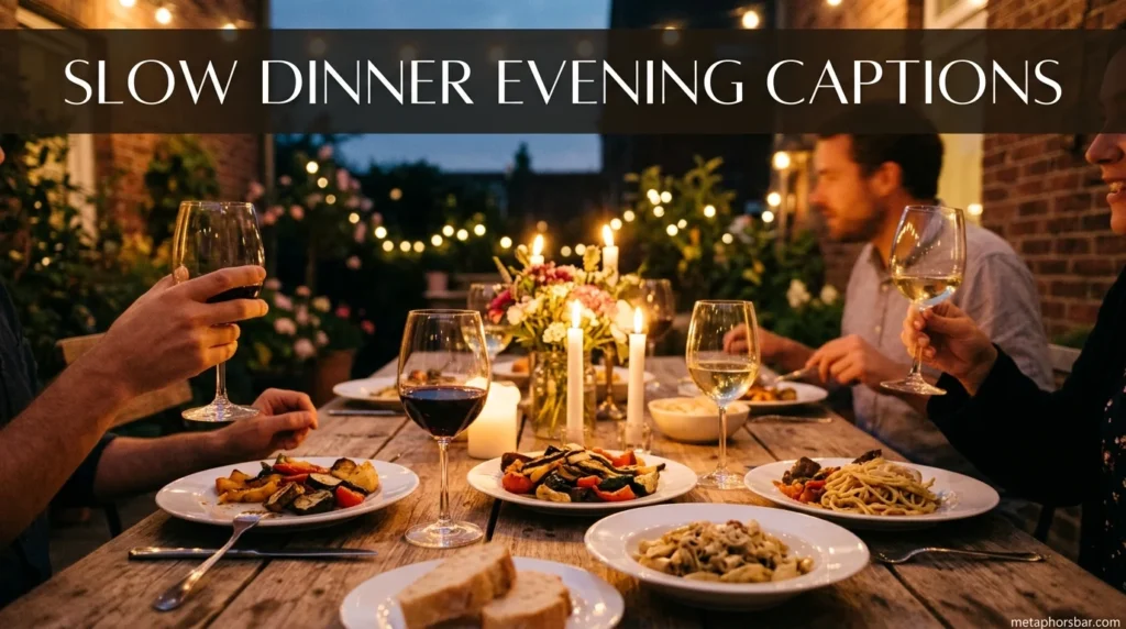Slow Dinner Evening Captions