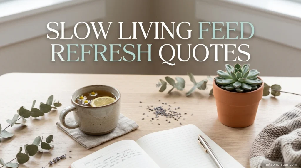 Slow Living Feed Refresh Quotes
