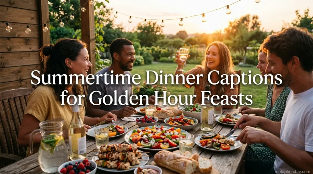 Summertime Dinner Captions for Golden Hour Feasts