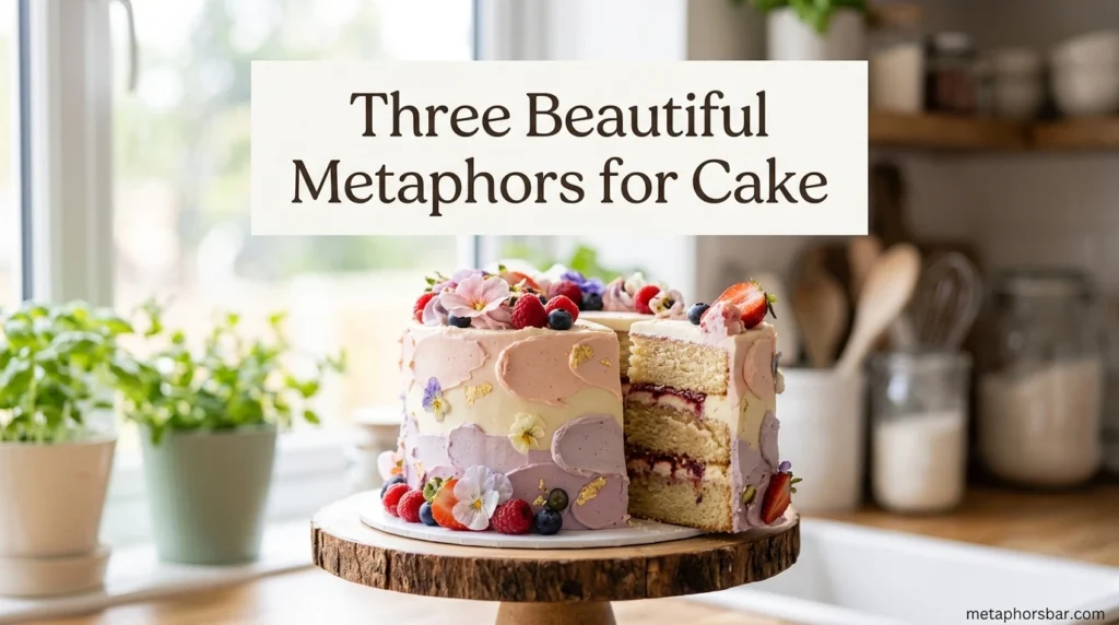 Three Beautiful Metaphors for Cake